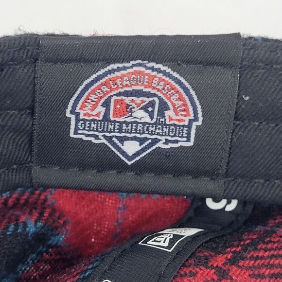 Hillsboro Hops Tartan Plaid MiLB New Era 9fifty Leather Strap Adjustable Hat - Picture 12 of 14